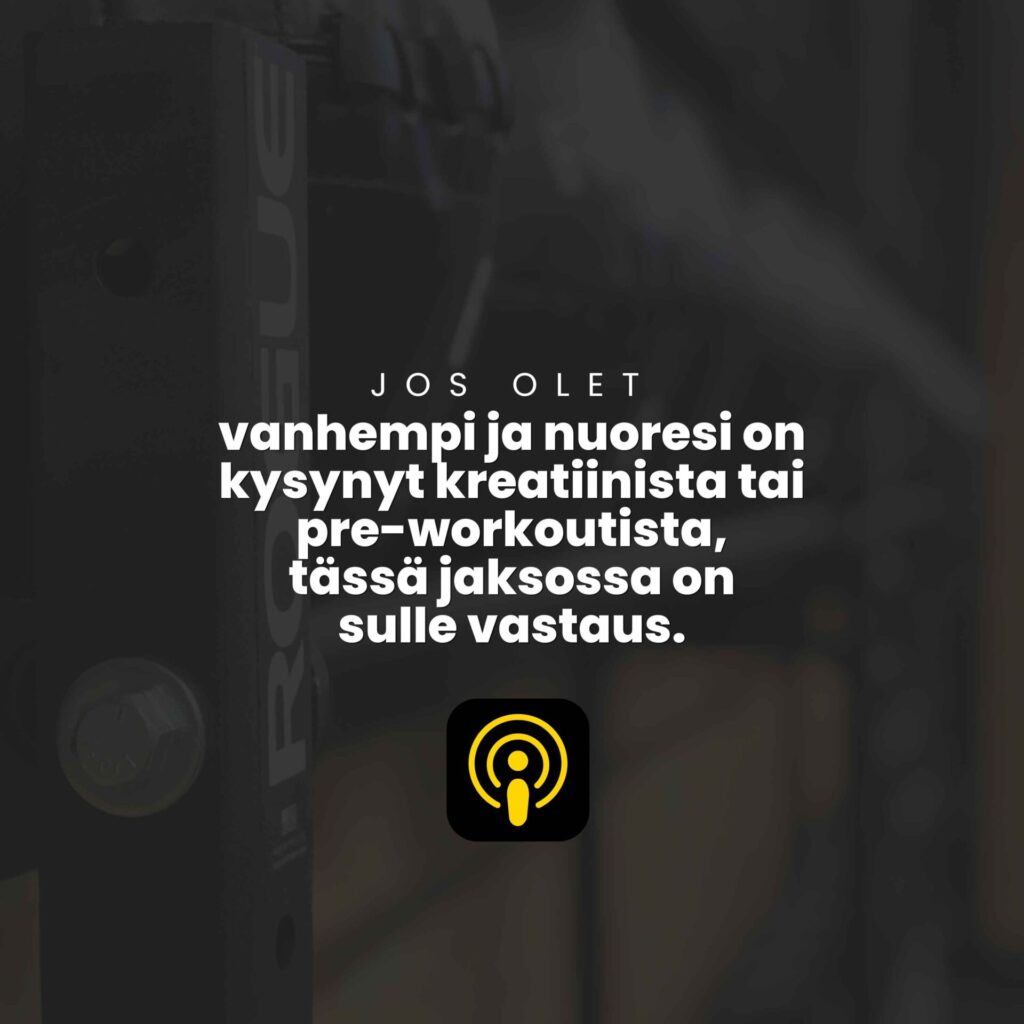 Kreatiini nuorelle: nuori harjoittelee salilla valmentajan ohjauksessa