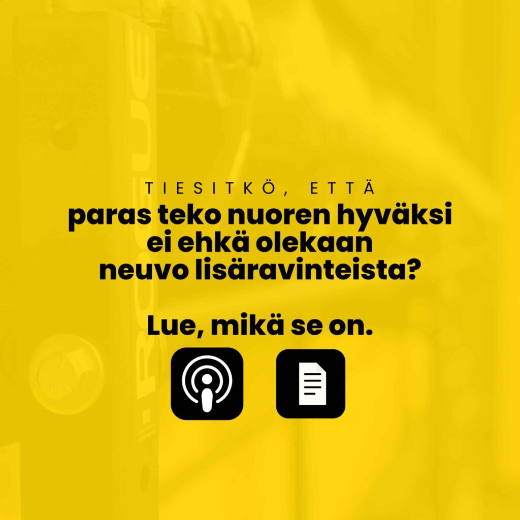 Lisäravinteet nuorelle: nuori miettii kreatiinia ja pre-workoutia