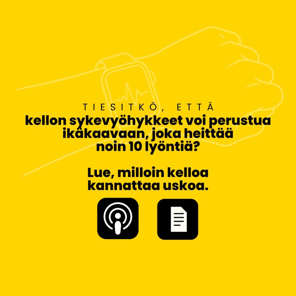 Syke treenin laadusta – älykellon tietojen tulkinta