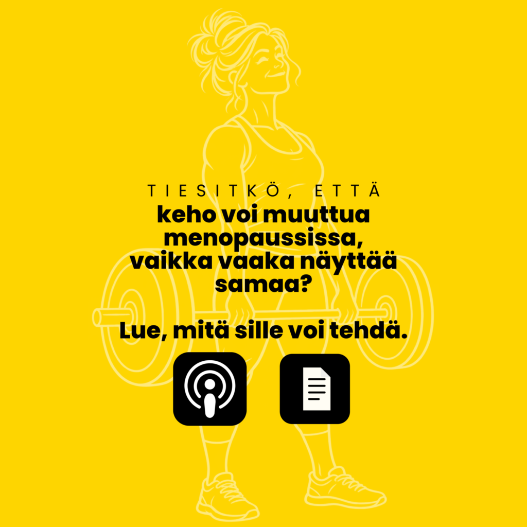 Menopaussi ja painonhallinta – keski-ikäinen nainen tekee voimaharjoittelua